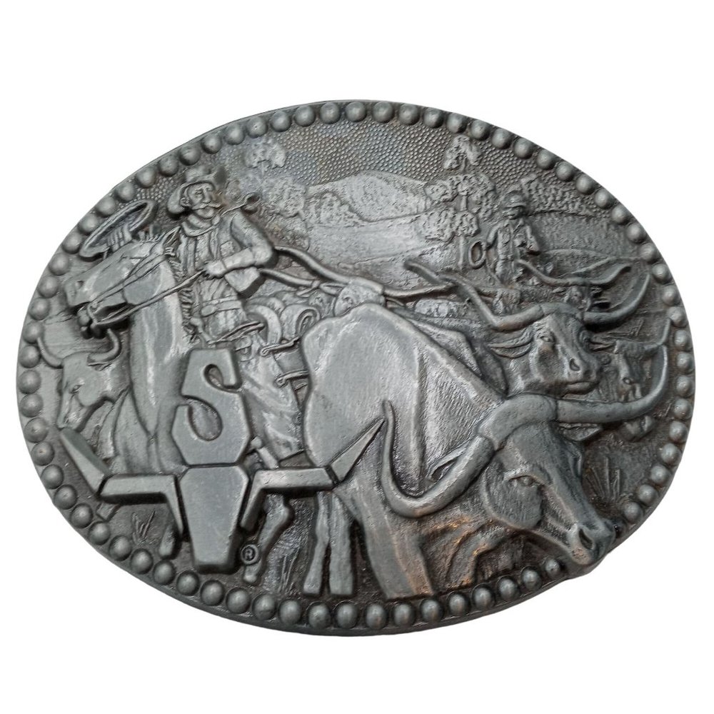 Cowboy Western Belt Buckle Sheplers Cattle Drive Horse Cow Ranch